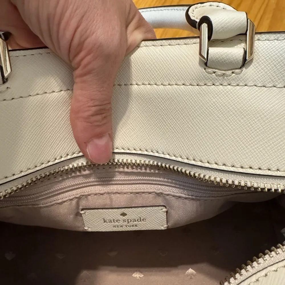 Kate Spade New York Staci Medium Satchel Leather - Parchment